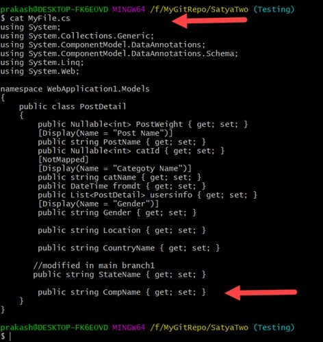 Under Testing branch